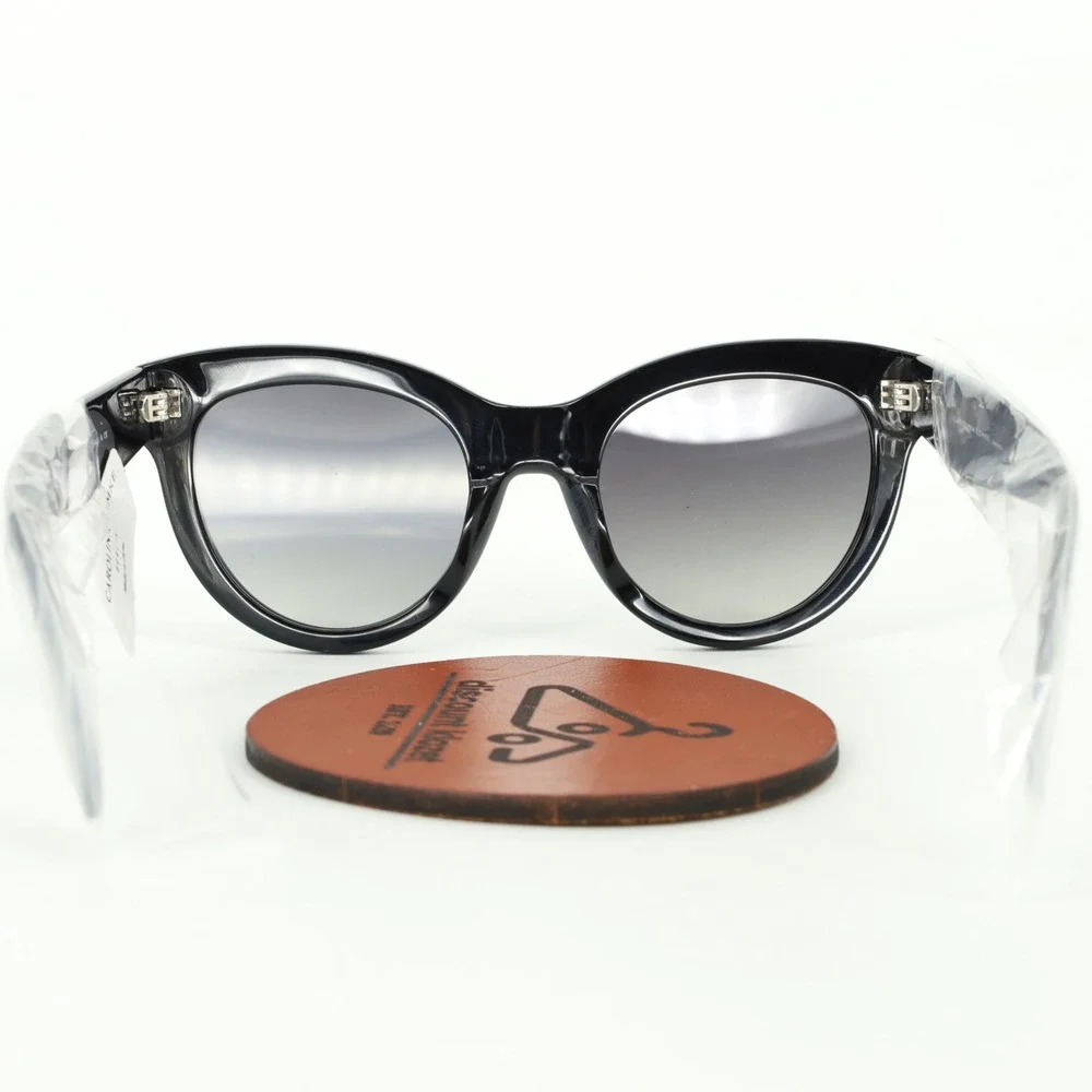 Carolina Lemke Berlin Tozi CL9053 Black Cat Eye Sunglasses Smoke Gradient Lens Women main image 3